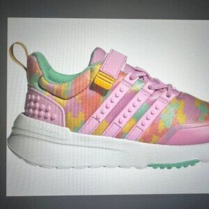 Adidas Racer TR21 Top Strap LEGO Bliss Orchid Eqt Yellow (Big Kids size 6/12)